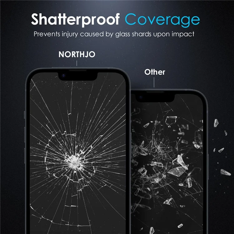 NORTHJO A++ For iPhone 16e Privacy Screen Protector Anti Spy High Aluminium-Silicon Glass 0.3mm Film