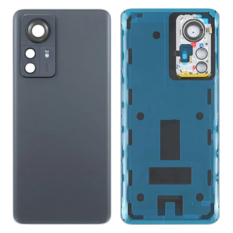For Xiaomi 12 Pro 5G / 12 Pro (Dimensity) 5G OEM Battery Housing Back Cover with Camera Ring Lens Cover Replacement - Black