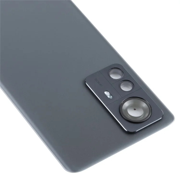 For Xiaomi 12 Pro 5G / 12 Pro (Dimensity) 5G OEM Battery Housing Back Cover with Camera Ring Lens Cover Replacement - Black
