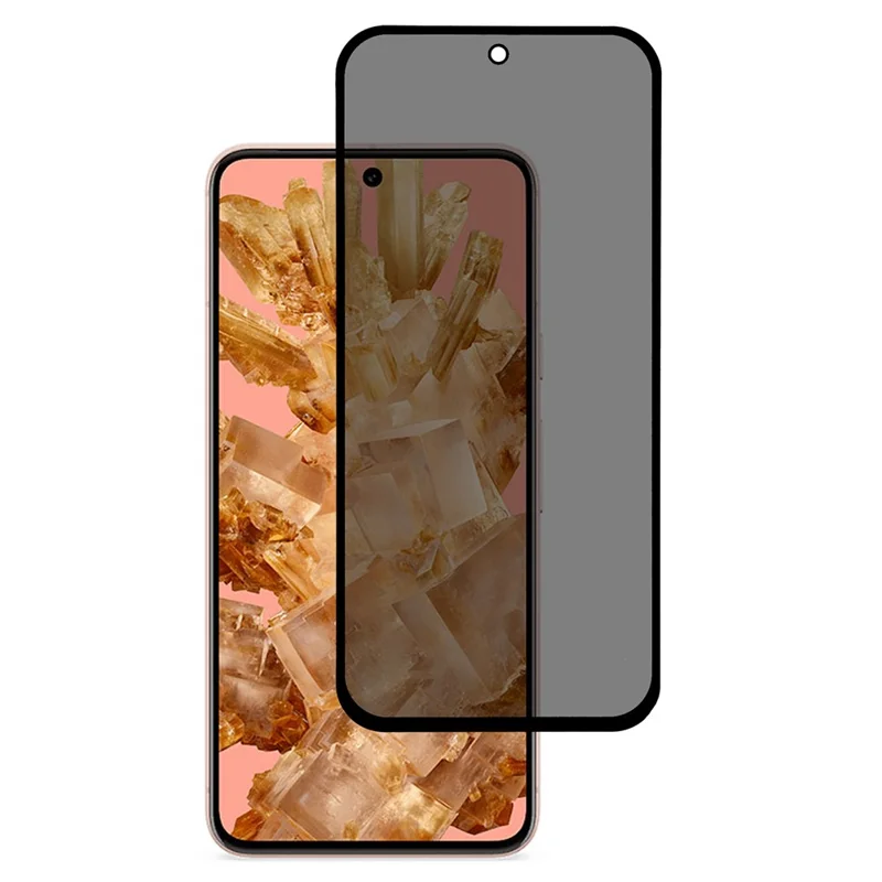 For Google Pixel 8 Anti-Peep Full Covering Screen Protector Silk Printing Tempered Glass Film