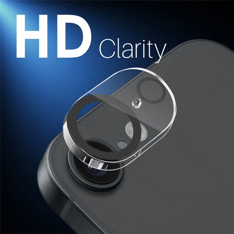 NORTHJO For iPhone 16e Black Circles Camera Lens Protector Tempered Glass HD Clear 3D Full Coverage