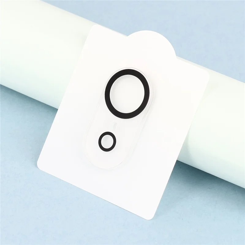For iPhone 16e Camera Lens Protector with Black Circle Design Tempered Glass Lens Film