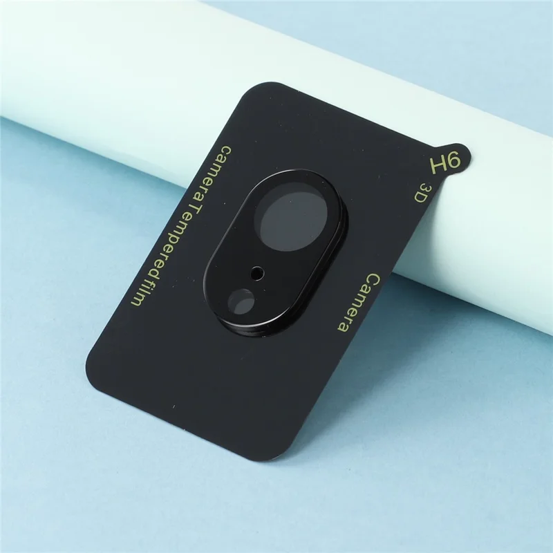 For iPhone 16e Tempered Glass Lens Protector Black Silk Printing Camera Lens Film