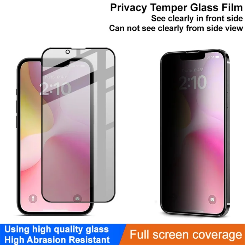 IMAK For iPhone 16e Anti Peep Tempered Glass Screen Protector Full Coverage