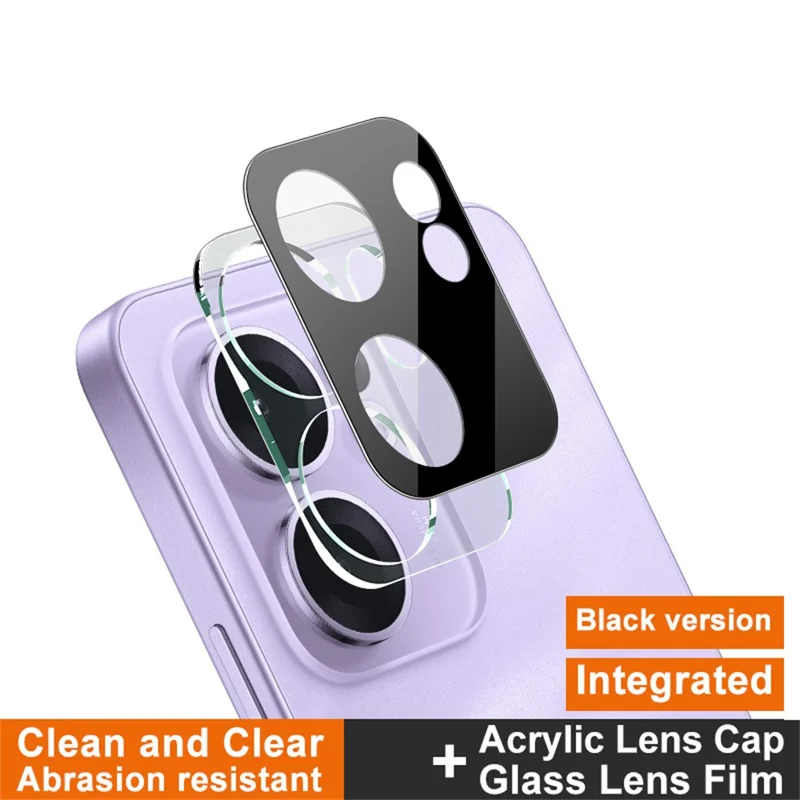 IMAK For Oppo Reno13 F 5G  /  4G Tempered Glass Lens Film + Acrylic Cap (Black Version)