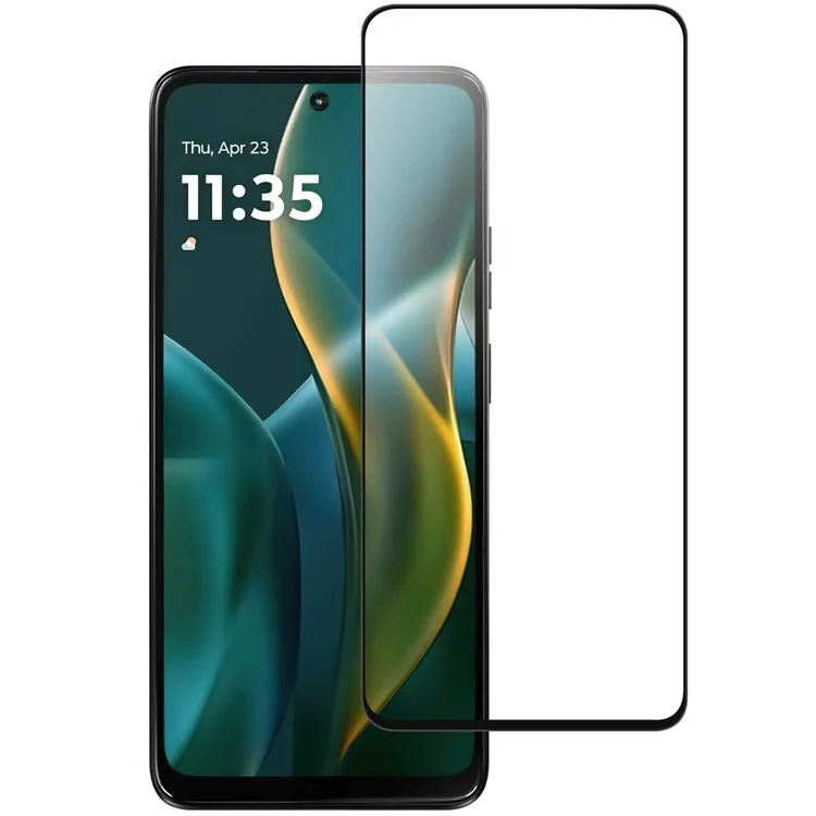 Für Motorola Moto G (2025) 5G AGC Glas Displayschutz Vollkleber Schwarzer Kantenbildschirmschutz