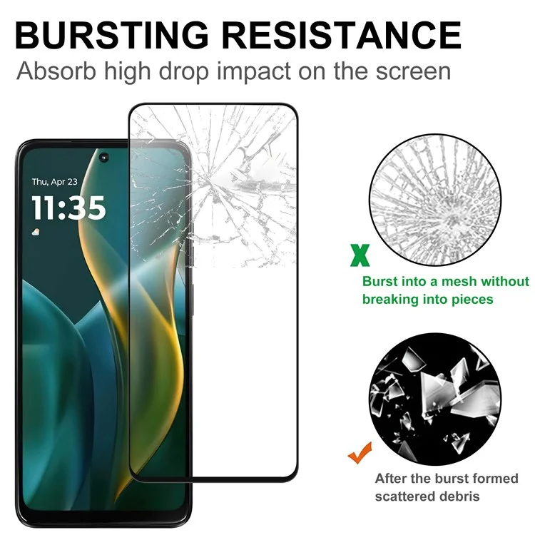 Für Motorola Moto G (2025) 5G AGC Glas Displayschutz Vollkleber Schwarzer Kantenbildschirmschutz