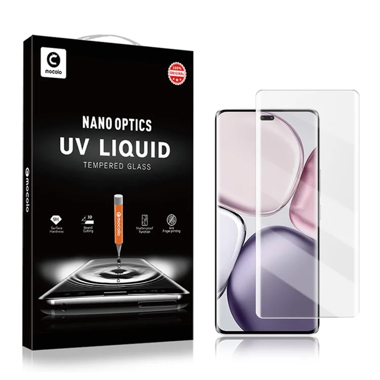 MOCOLO Für Honor Magic7 Lite 5G Displayschutz Gehärtetes Glas UV Liquid Film 3D Curved Vollflächiger Schutz