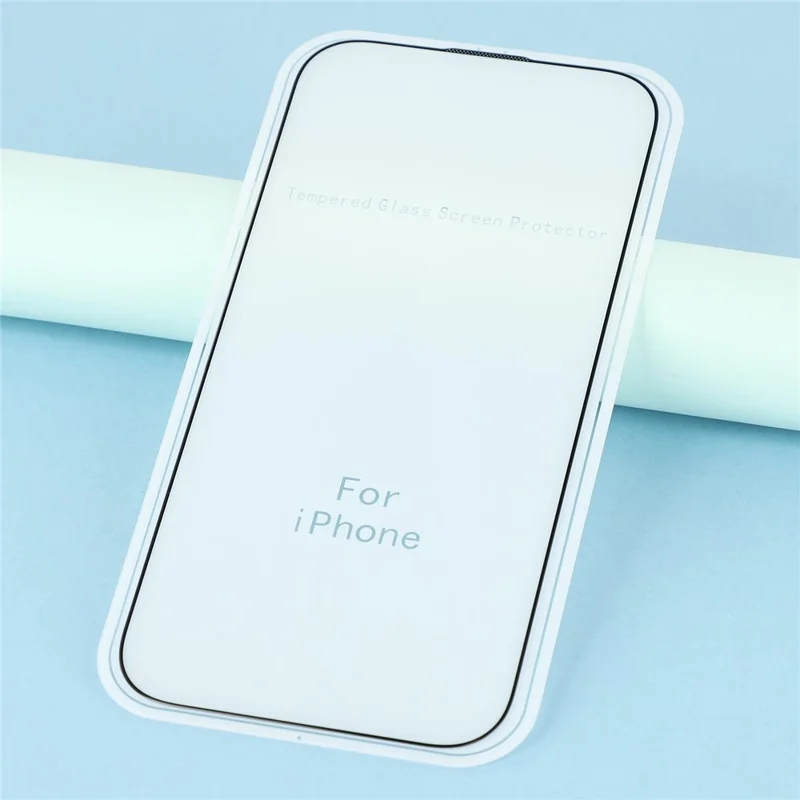 For iPhone 15 Tempered Glass Screen Protector 0.33mm High Aluminium-Silicon Glass Screen Film Electroplated Silk-Print