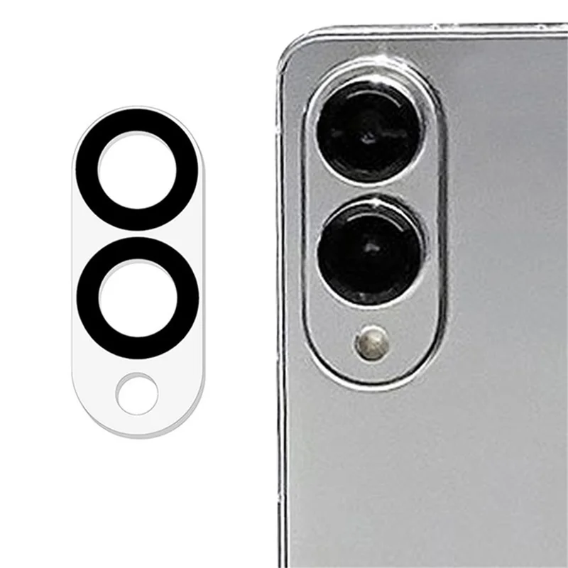 For Samsung Galaxy S25 Edge Camera Lens Protector Black Circle Design HD Clear Tempered Glass Lens Film