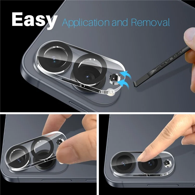 NORTHJO para Samsung Galaxy S25 Edge Protetor de Lente de Câmera de Vidro Temperado Preto Círculos HD Transparente Cobertura Total 3D