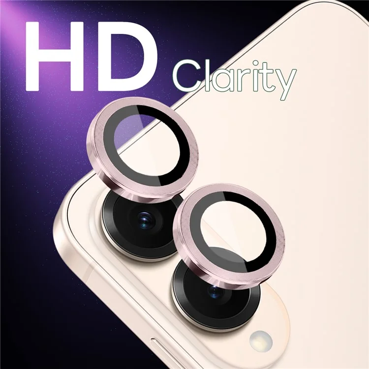 NORTHJO 1 Set Per Samsung Galaxy S25 Edge Vetro Temperato Pellicola Proteggischermo per Fotocamera con Anello Metallico Effetto Venature CD - Rosa