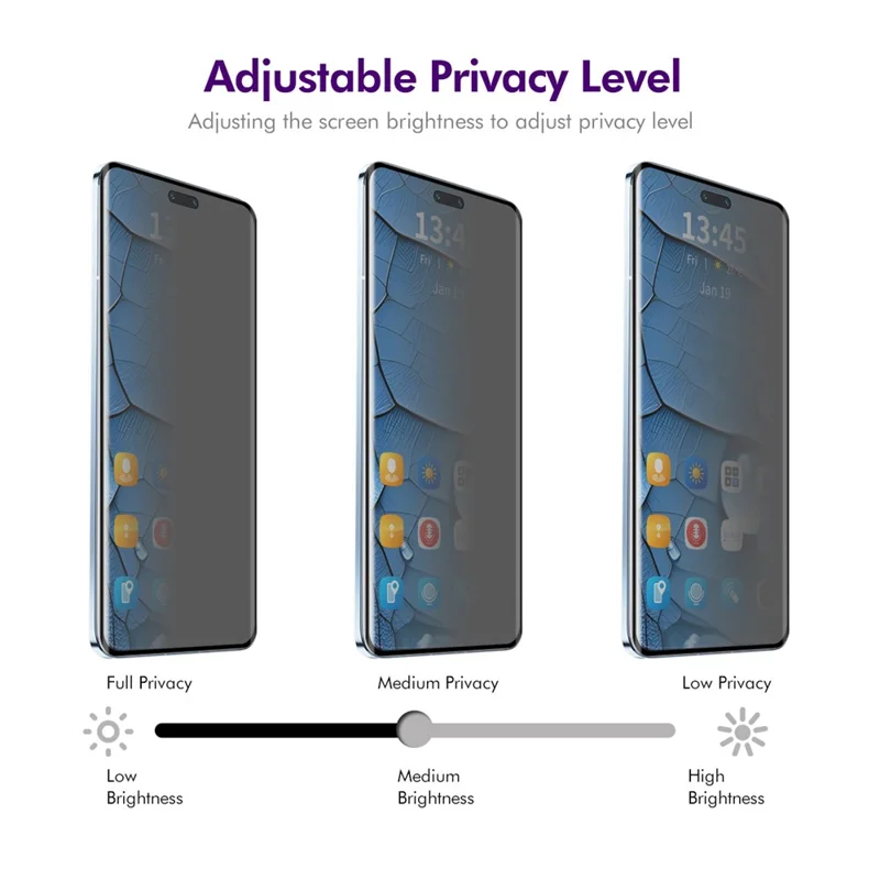 ENKAY HAT PRINCE For Honor Magic7 Pro 5G Privacy Screen Protector 3D Curved Tempered Glass Anti-Spy Film