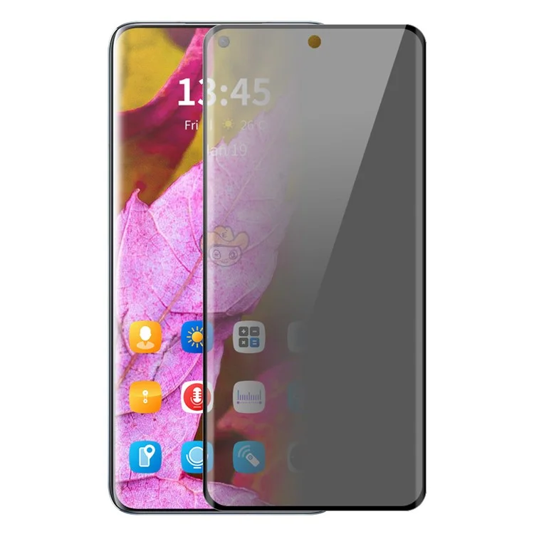 ENKAY HAT PRINCE Für Oppo Reno12 Pro 5G (Global) / A5 Pro 5G Datenschutzschutzfolie 3D-gebogenes gehärtetes Glas Spionagefilm