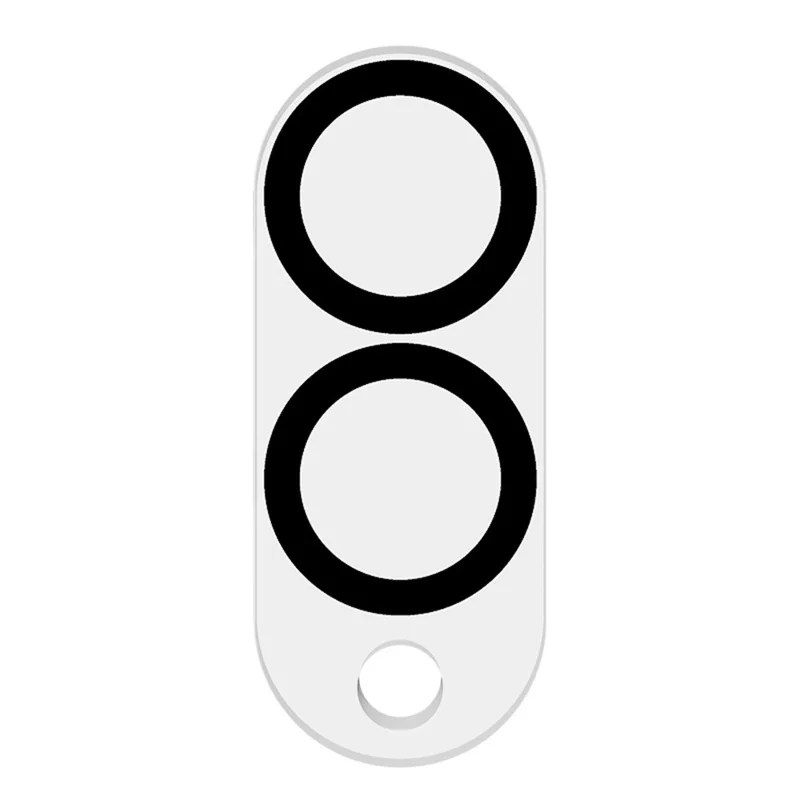 RURIHAI Pour Samsung S25 Edge Protection d'objectif Transparent Cercle Noir Verre Aluminium-Silicium 3D Film de Protection d'objectif