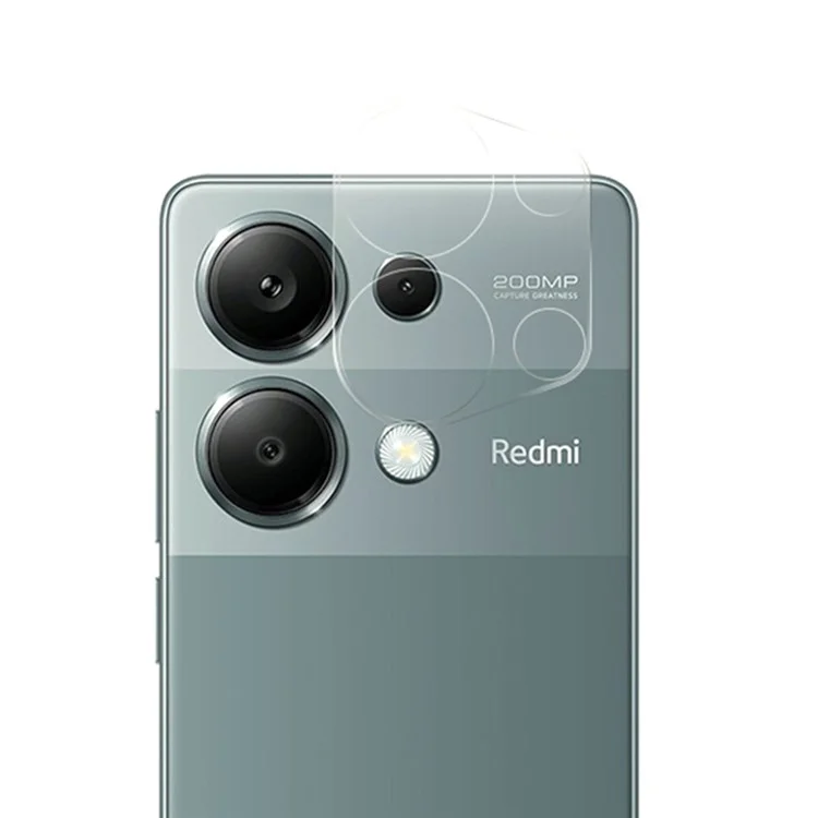 RURIHAI pour Xiaomi Redmi Note 13 Pro 4G Protection d'objectif Verre trempé 3D Transparent Haute qualité Aluminium-Silicium