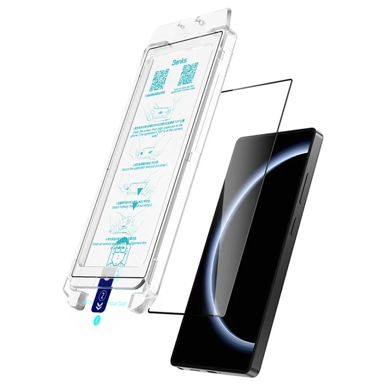 BENKS Für Samsung Galaxy S25 Ultra Displayschutz Corning Gorilla Glass Vollflächiger Kratzschutz HD-Folie