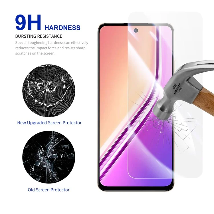 RURIHAI For Realme P3x 5G Tempered Glass Screen Protector AR Electroplated Crystal Clear Screen Film