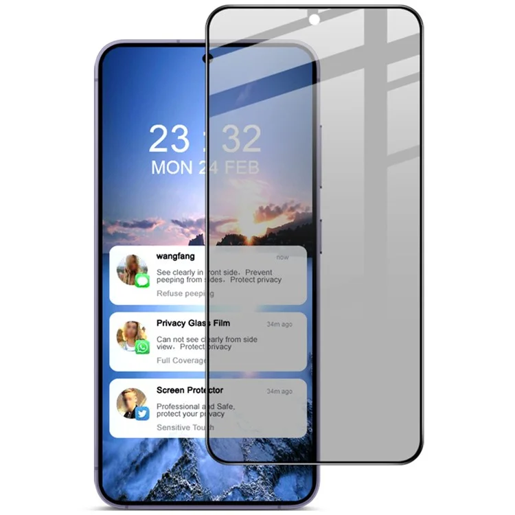 IMAK для Samsung Galaxy S25 Edge Защитное стекло с антишпионским эффектом, полноповерхностное