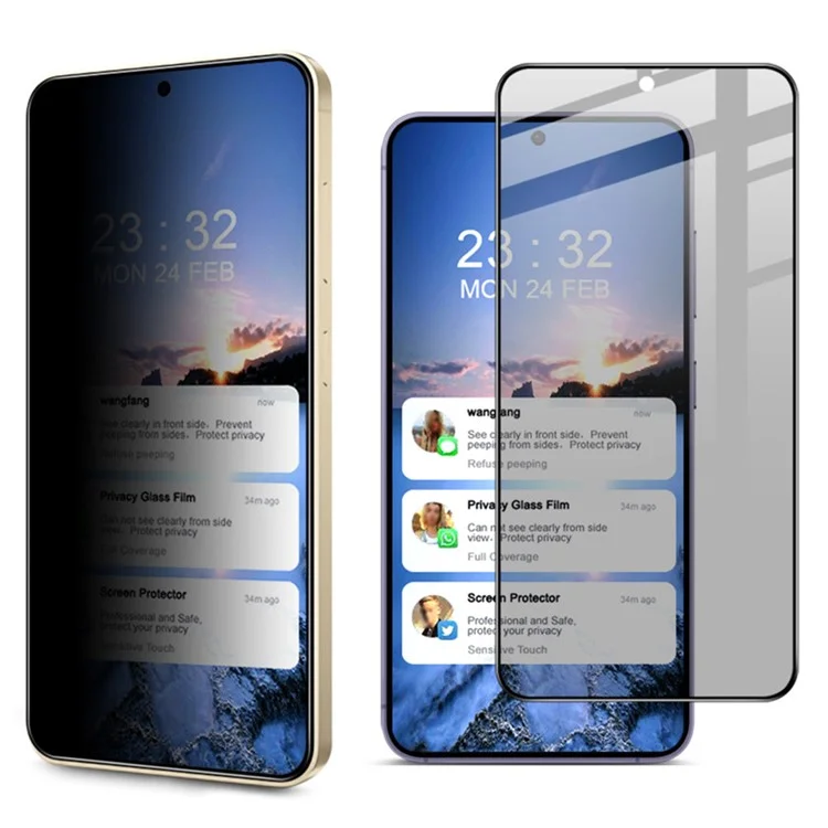 IMAK для Samsung Galaxy S25 Edge Защитное стекло с антишпионским эффектом, полноповерхностное