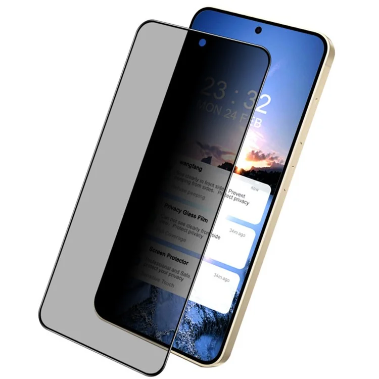 IMAK для Samsung Galaxy S25 Edge Защитное стекло с антишпионским эффектом, полноповерхностное