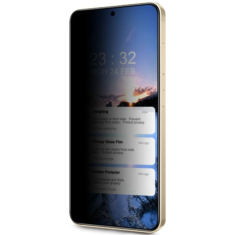 IMAK для Samsung Galaxy S25 Edge Защитное стекло с антишпионским эффектом, полноповерхностное