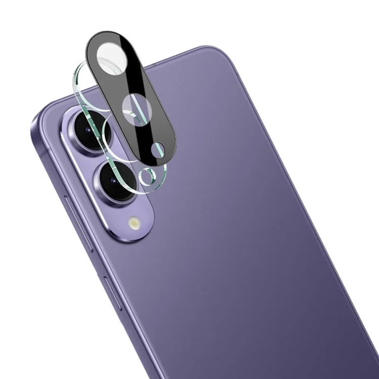 IMAK Für Samsung Galaxy S25 Edge Panzerglas Objektivschutz + Acryl-Kappe (Schwarze Version)