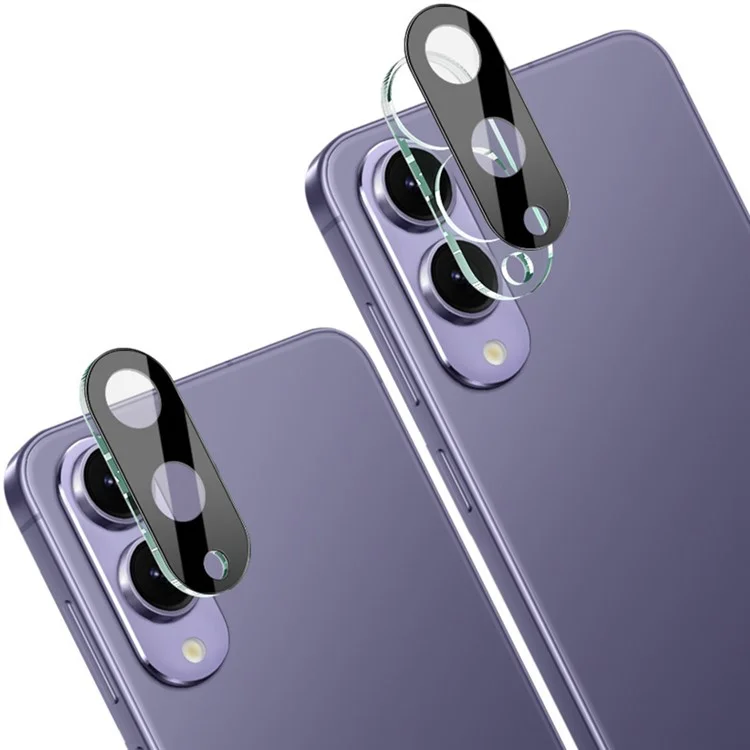 IMAK Für Samsung Galaxy S25 Edge Panzerglas Objektivschutz + Acryl-Kappe (Schwarze Version)