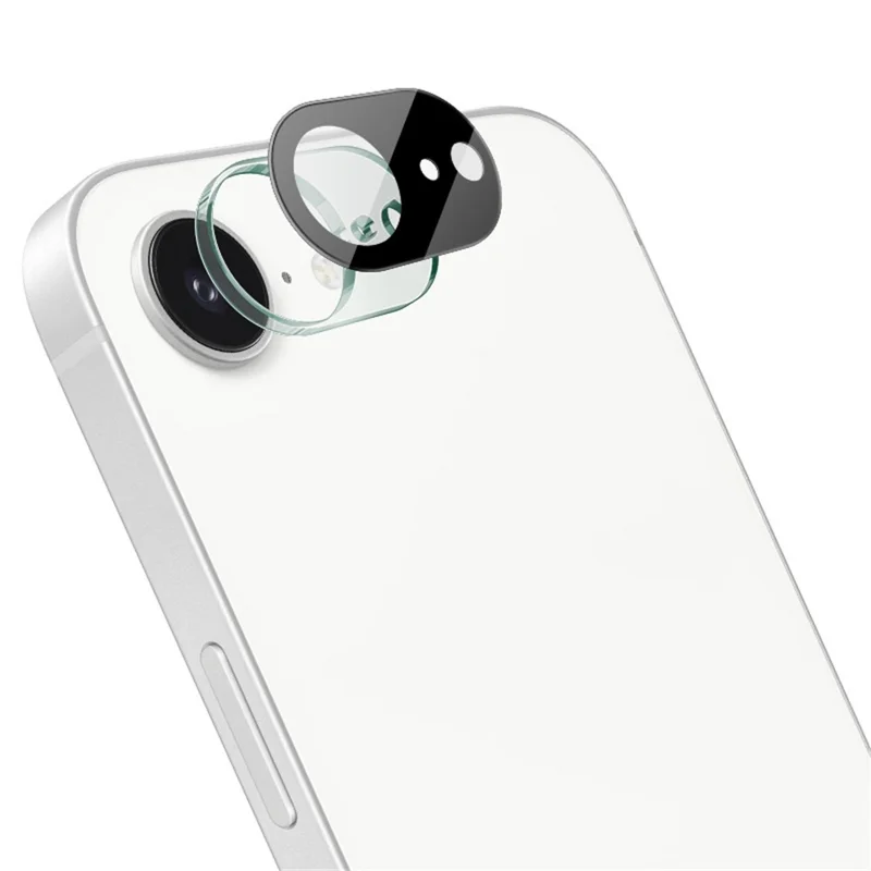 IMAK For iPhone 16e Tempered Glass Lens Film + Acrylic Cap (Black Version)