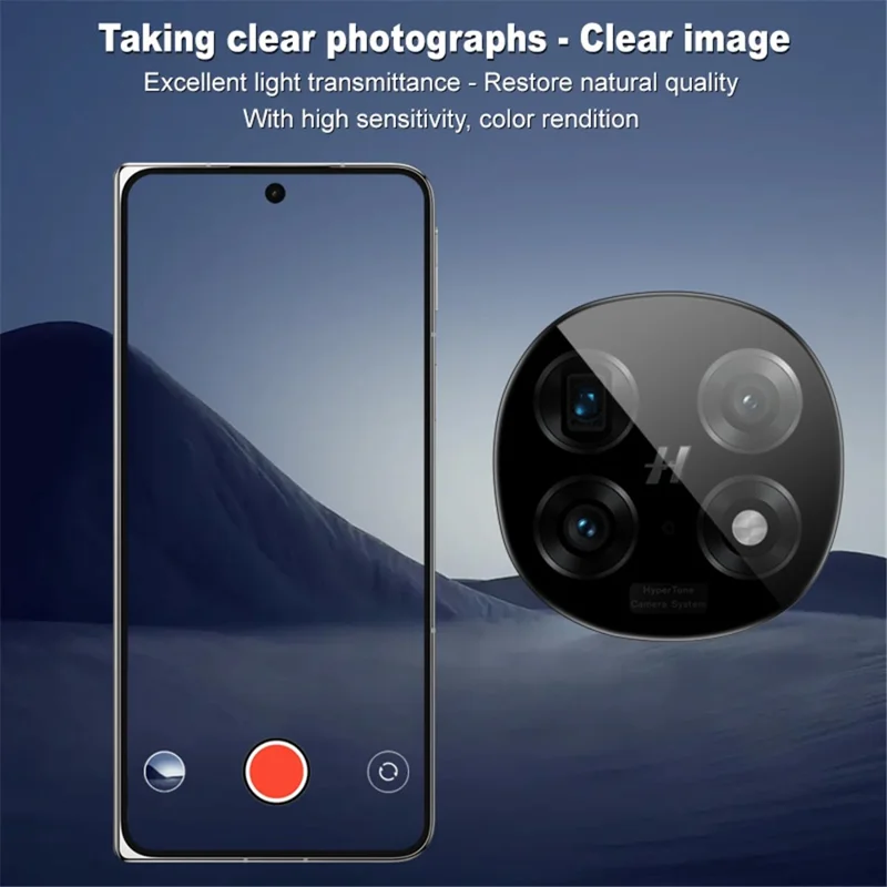 IMAK For Oppo Find N5 5G Tempered Glass Camera Lens Protector with Self Positioning Frame (Black Version)