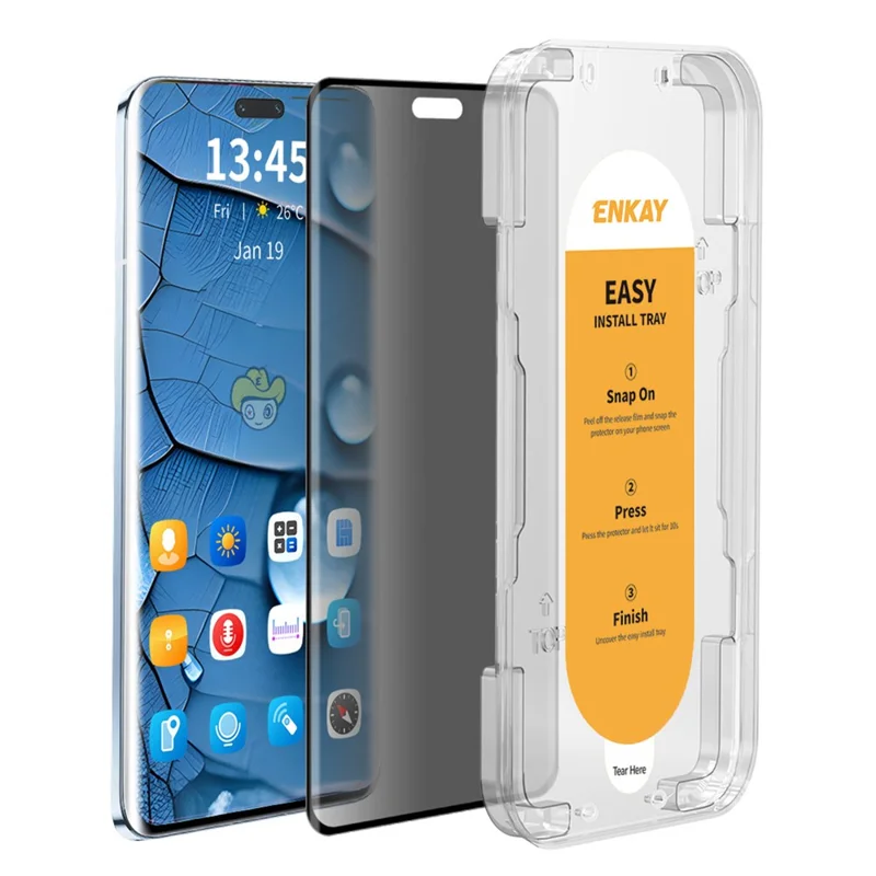 ENKAY HAT PRINCE For Honor Magic7 Lite 5G / X9c 5G / X60 Pro 5G Privacy Screen Protector 3D Curved Screen Film with Installation Tool