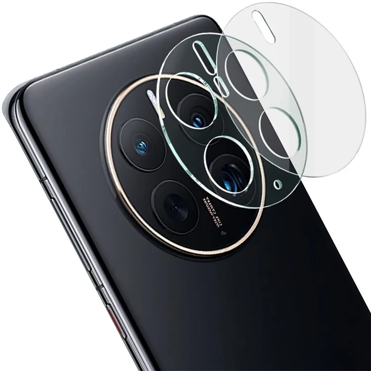 IMAK Pour Huawei Mate 50 Pro 4G Protecteur d'objectif de caméra Verre trempé HD + Capuchon d'objectif en acrylique