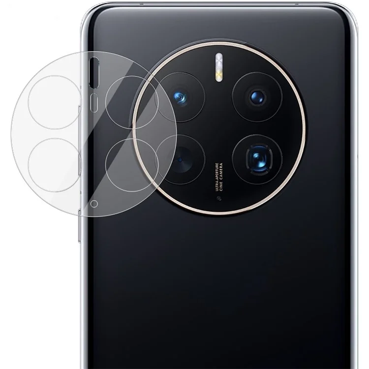 IMAK Pour Huawei Mate 50 Pro 4G Protecteur d'objectif de caméra Verre trempé HD + Capuchon d'objectif en acrylique
