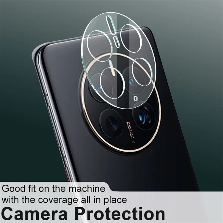 IMAK Pour Huawei Mate 50 Pro 4G Protecteur d'objectif de caméra Verre trempé HD + Capuchon d'objectif en acrylique