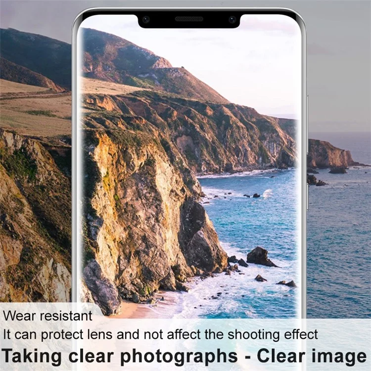 IMAK Pour Huawei Mate 50 Pro 4G Protecteur d'objectif de caméra Verre trempé HD + Capuchon d'objectif en acrylique
