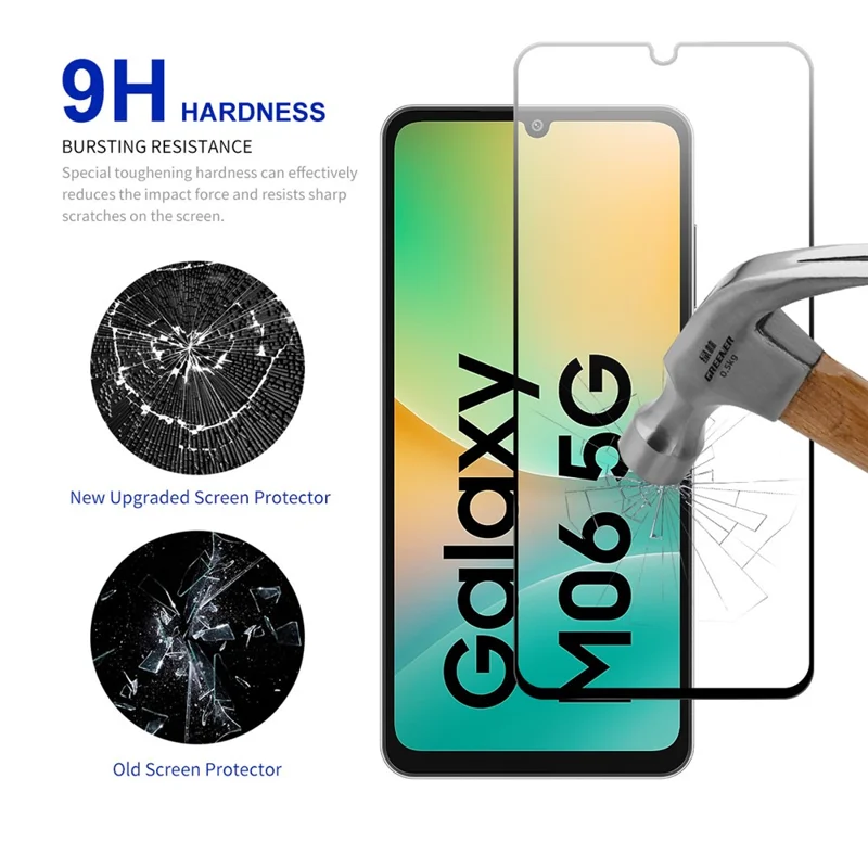 RURIHAI For Samsung Galaxy M06 5G Screen Protector Secondary Hardening High Aluminium-Silicon Glass Film