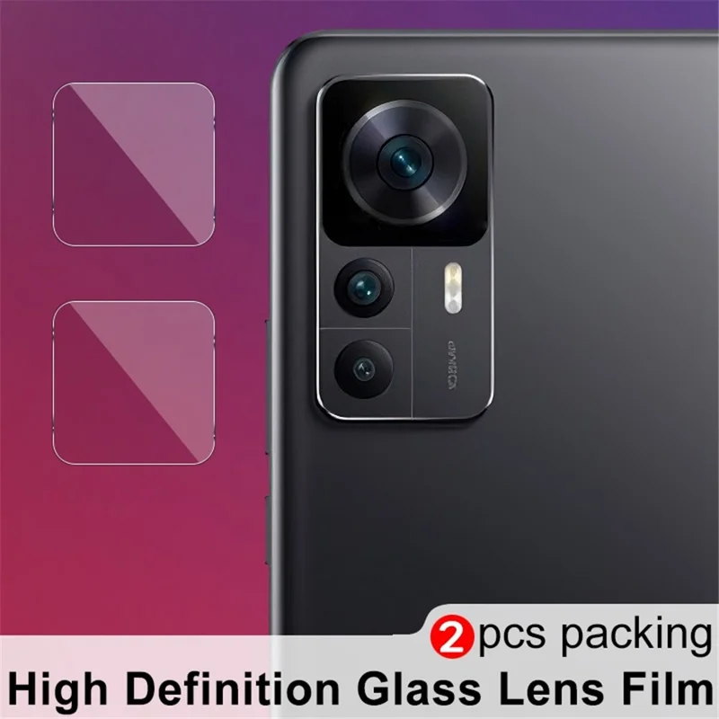 IMAK 2Pcs / Set Camera Lens Protector for Xiaomi Redmi K50 Ultra 5G / 12T 5G, Anti-Scratch HD Tempered Glass Back Camera Lens Film