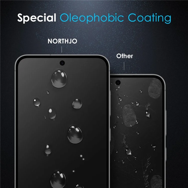 NORTHJO A++ Protector de Pantalla de Vidrio Templado 0,15mm 2,5D para Samsung Galaxy S25 Edge (Compatible con Desbloqueo por Huella Digital) - Transparente