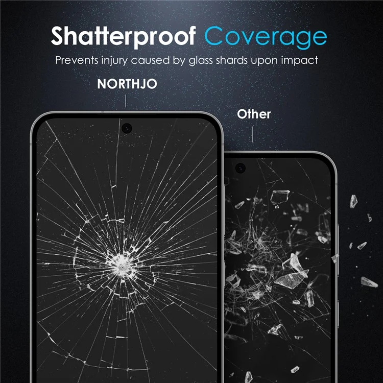 NORTHJO A++ Protector de Pantalla de Vidrio Templado 0,15mm 2,5D para Samsung Galaxy S25 Edge (Compatible con Desbloqueo por Huella Digital) - Transparente