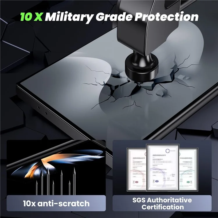 2Pcs For Samsung Galaxy S23+ / S22+ 5G Anti Spy High Aluminium Silicon Glass Screen Protector (Fingerprint Unlock)