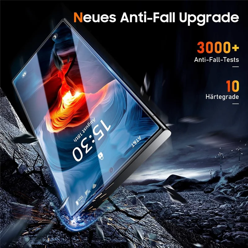 2Pcs For Samsung Galaxy S23 / S22 5G Anti Spy High Aluminium Silicon Glass Screen Protector (Fingerprint Unlock)