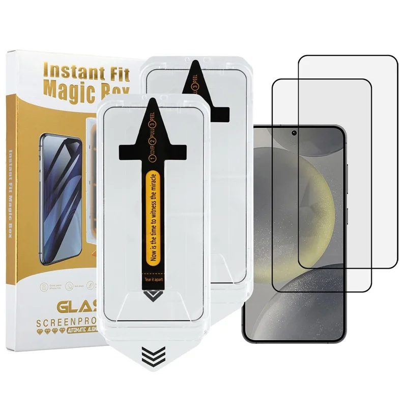 2Pcs For Samsung Galaxy S25+ / S24+ Screen Protector HD Clear High Aluminium Silicon Glass Film (Fingerprint Unlock)