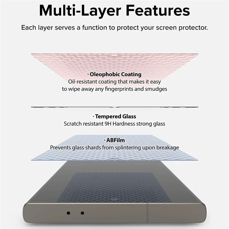 2Pcs For Samsung Galaxy S25+ / S24+ Screen Protector HD Clear High Aluminium Silicon Glass Film (Fingerprint Unlock)