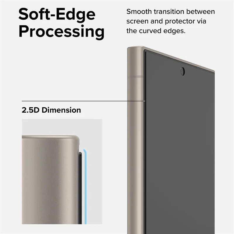 2Pcs For Samsung Galaxy S25+ / S24+ Screen Protector HD Clear High Aluminium Silicon Glass Film (Fingerprint Unlock)