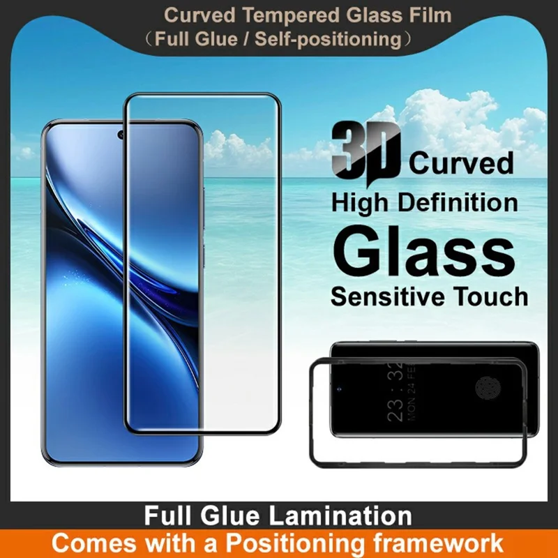 IMAK For vivo X200 5G / T4 Ultra 5G / S20 Pro 5G Screen Protector Full Glue 3D Curved Tempered Glass Film with Positioning Frame