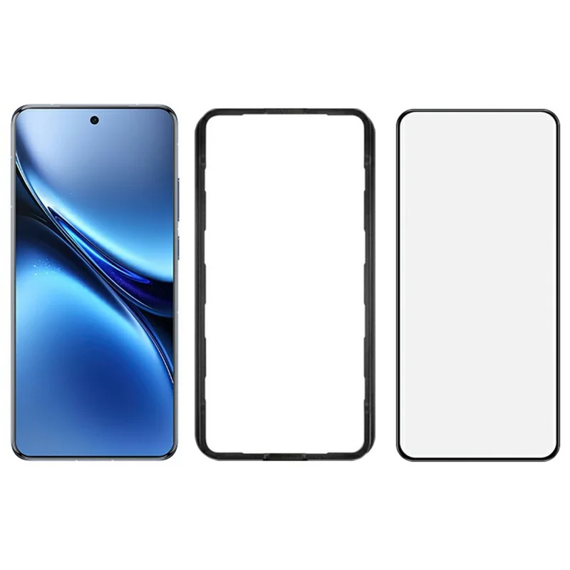 IMAK For vivo X200 Pro 5G Screen Protector Full Glue 3D Curved Tempered Glass Film with Positioning Frame