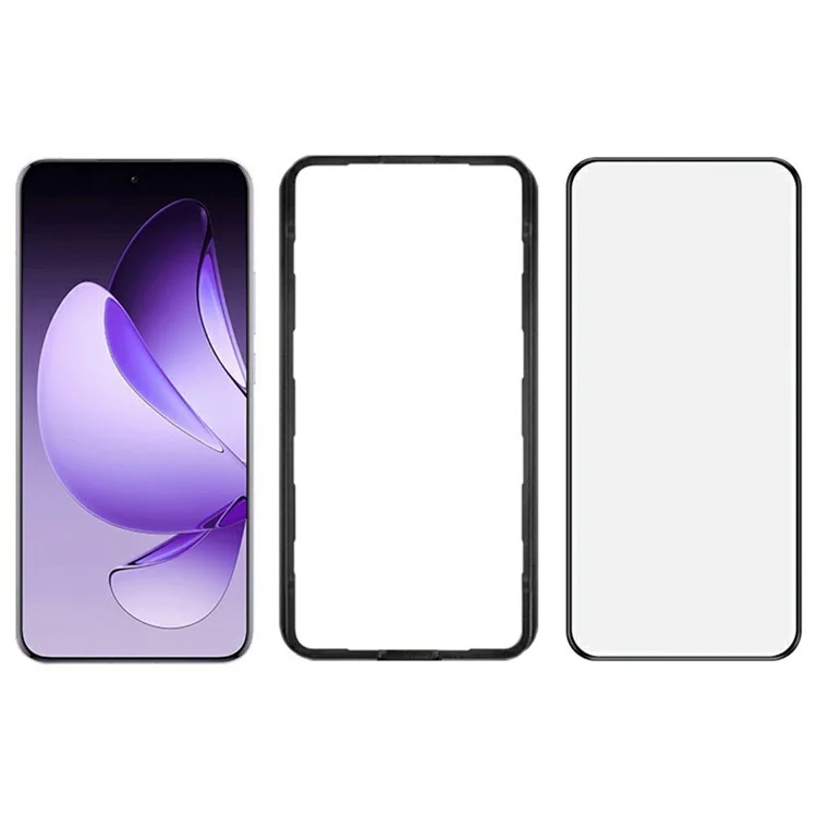 IMAK For Oppo Reno13 Pro 5G Screen Protector Full Glue 3D Curved Tempered Glass Film with Positioning Frame