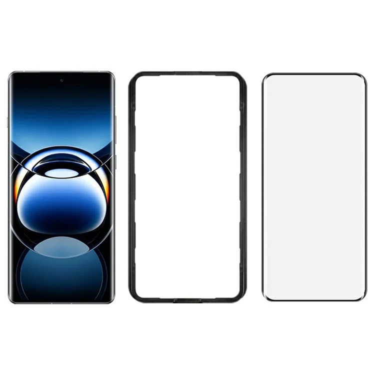 IMAK For Oppo Find X7 Ultra Screen Protector Full Glue 3D Curved Tempered Glass Film with Positioning Frame