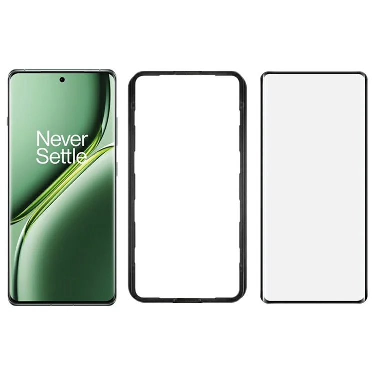 IMAK Screen Protector For OnePlus Ace 3 5G / Ace 3 Pro 5G / 12R 5G Full Glue 3D Curved Tempered Glass Film with Positioning Frame