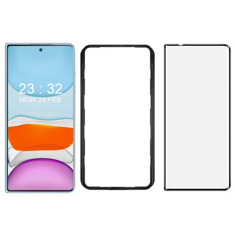 IMAK voor Honor Magic Vs2 5G Screenprotector Volledige Lijm 3D Gewelfd Gehard Glas met Positieframe